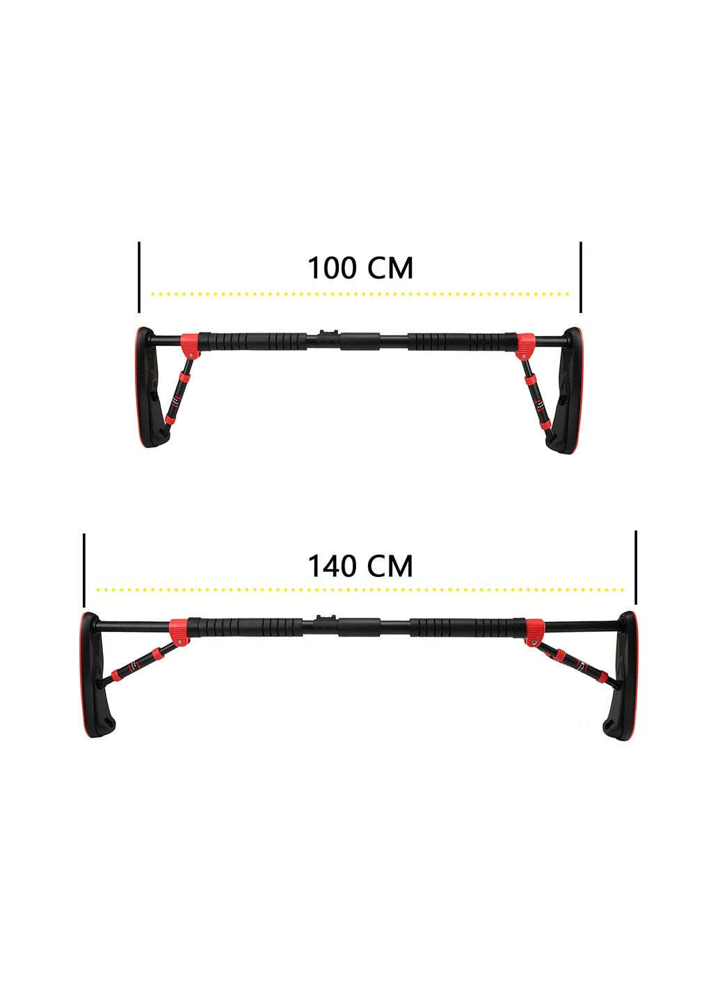 Турнік розсувний Elite 100-140 см XR-0291 Black/Red Cornix (304995875)