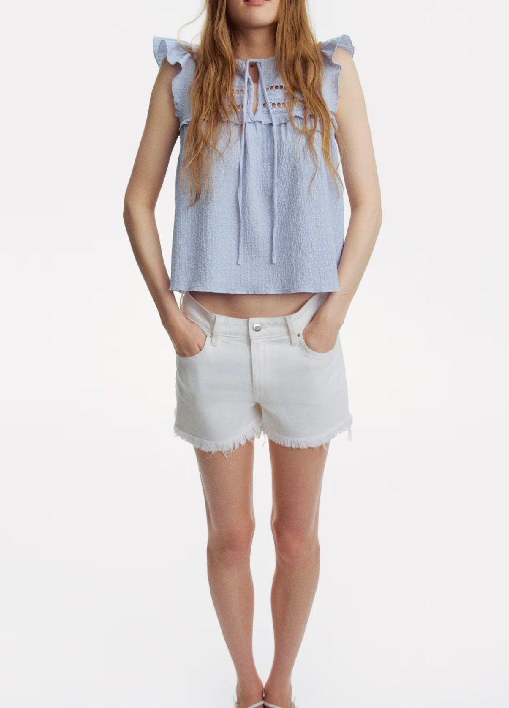 Светло-голубая блузка H&M