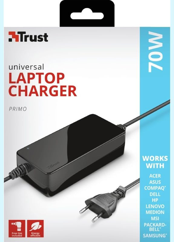 Primo 70W19V Universal Laptop Charger BLACK Trust (314750045)