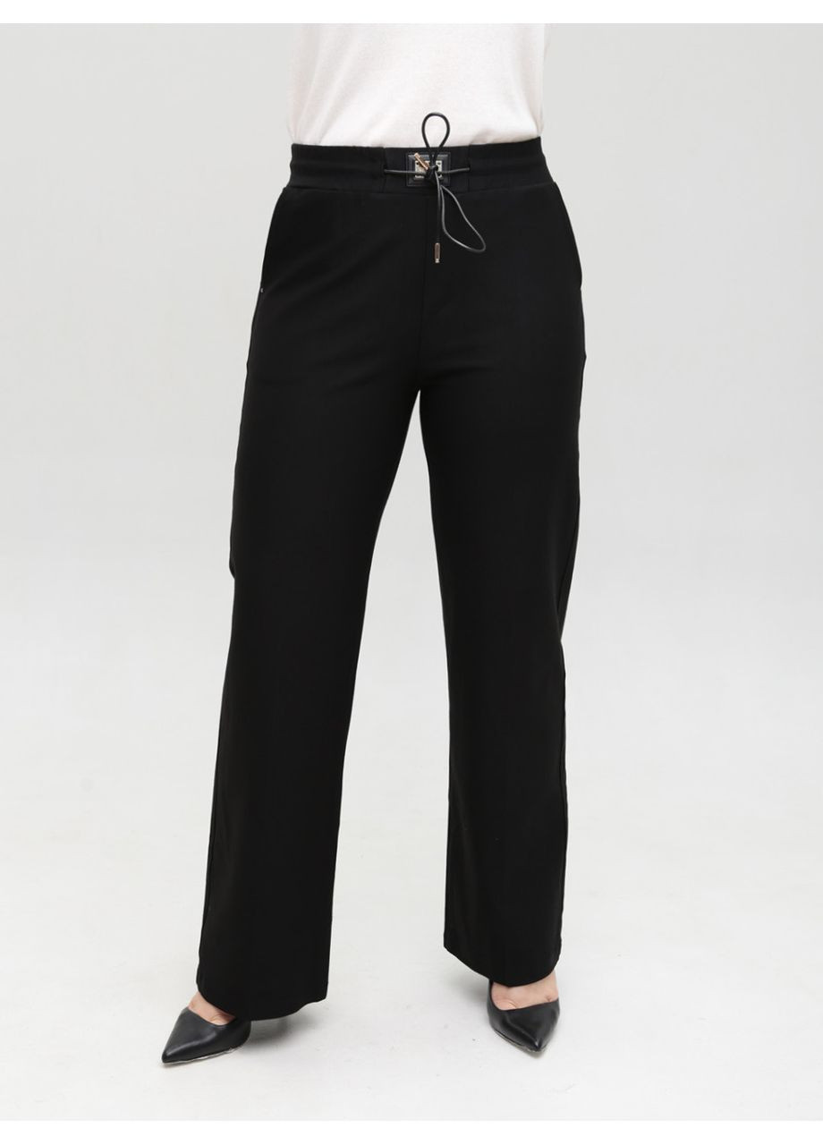 Штани жіночі чорні палаццо з резинкою на поясі Estensivo Палаццо (358501739)