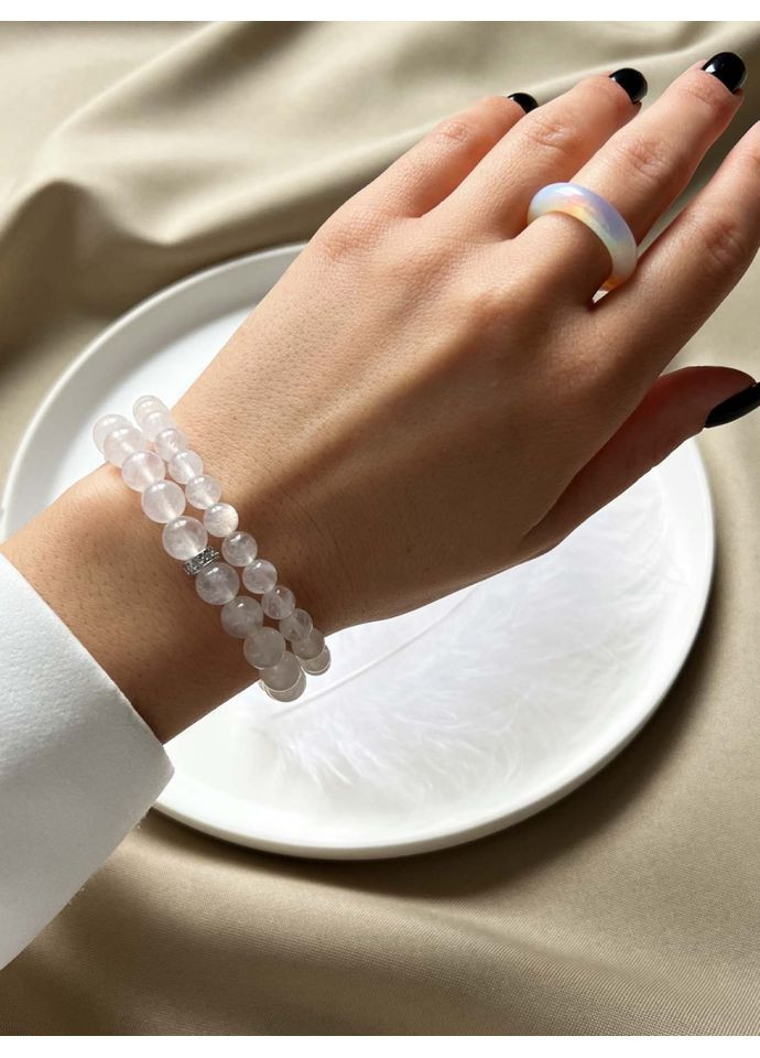 Голубой набор браслетов из натуральных камней 4629 LeBijou (367580246)