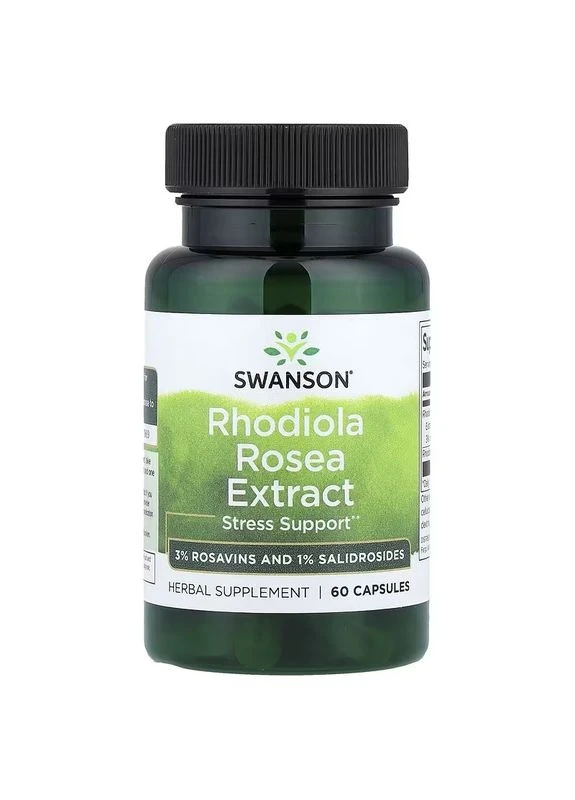 Родиола розовая, Rhodiola Rosea Extract,, 60 капсул Swanson (391418810)