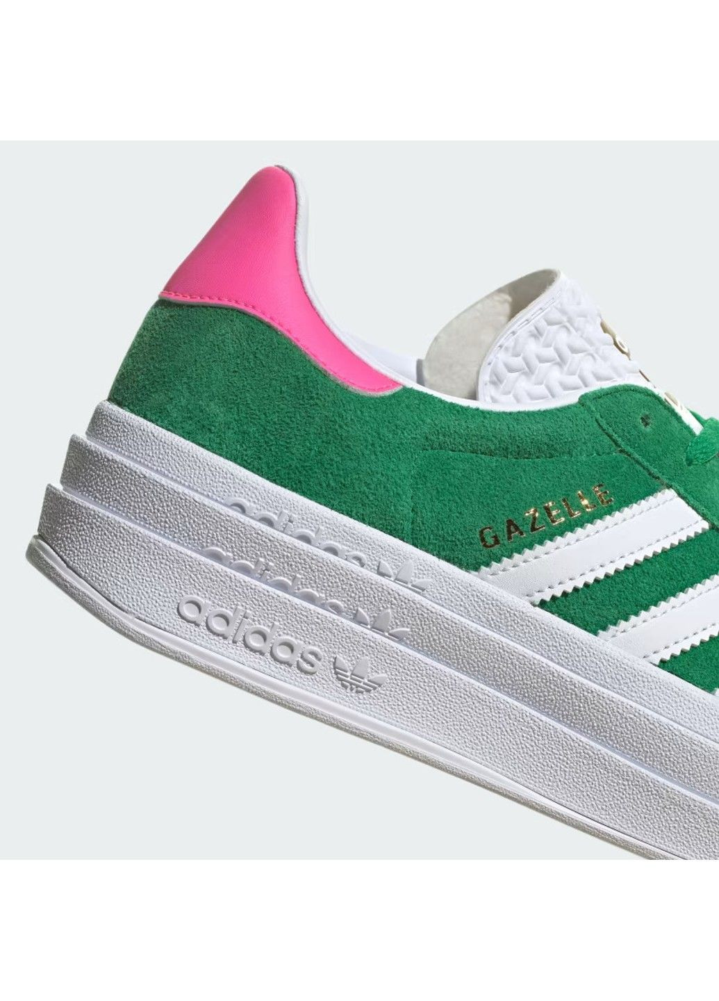 Зелені осінні gazelle bold green lucid pink wmns adidas IG3136