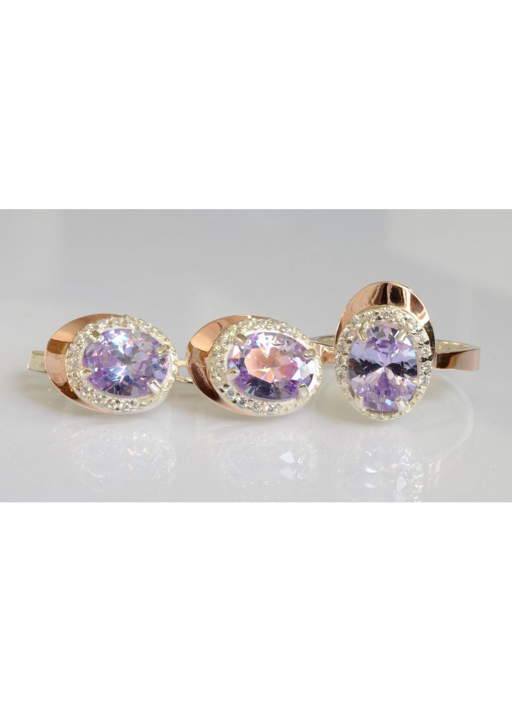 Серебряный набор с золотыми пластинами Silver Style (367112763)