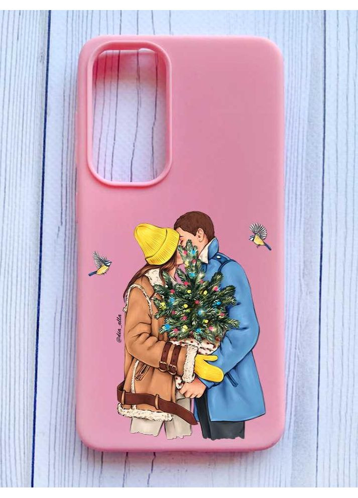 Матовий рожевий чохол на Samsung Galaxy A35 (A356) Українська пара (принт 203) Creative (362964624)