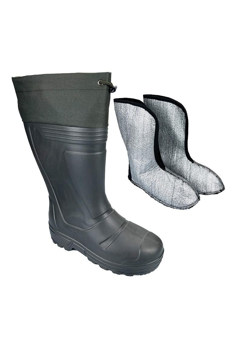 Пінові чоловічі чоботи з фольгованим утеплювачем зелені 5036-50 No Brand (269006026)