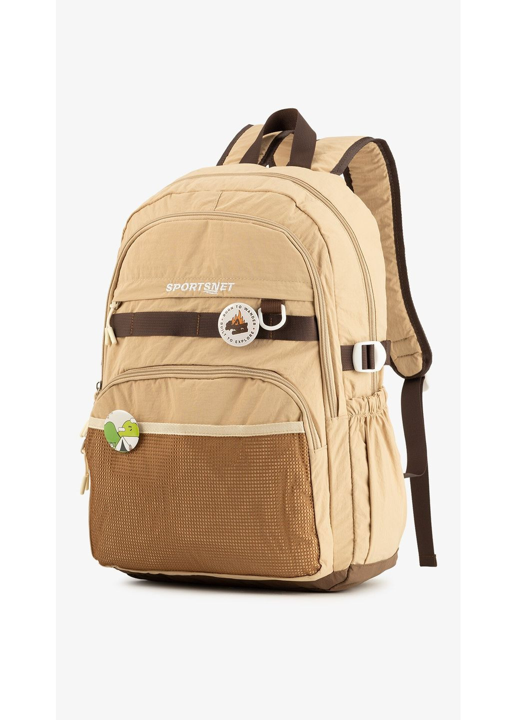 Рюкзак подростковый текстильный унисекс YL1006 Бежевый shop (2000999246029) No Brand (362746502)