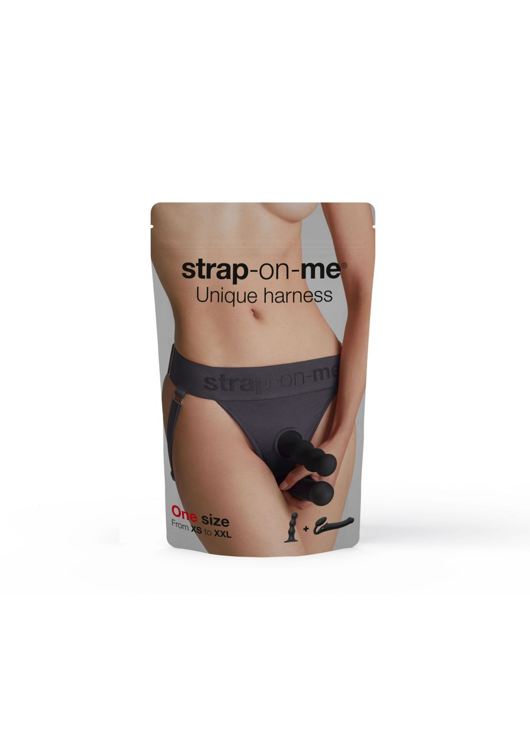 Трусики для страпона HARNAIS LINGERIE UNIQUE, One Size, сірі - CherryLove Strap-On-Me (339867193)