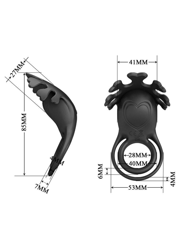 Эрекционное кольцо на член перезаряжаемое Pretty Love "Vibration Penis Ring Ruben" LyBaile (301872410)