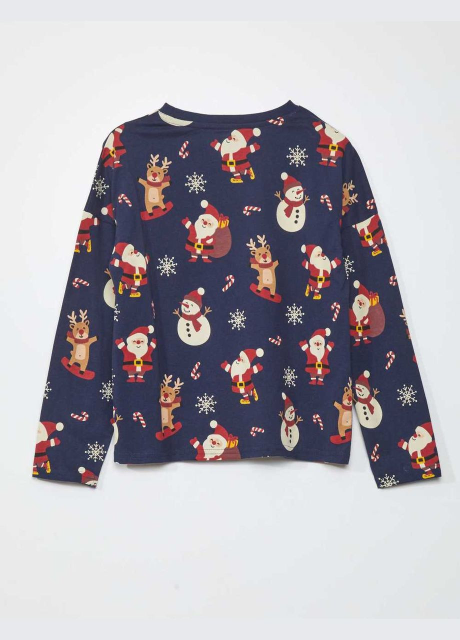 Темно-синий лонгслив Kiabi