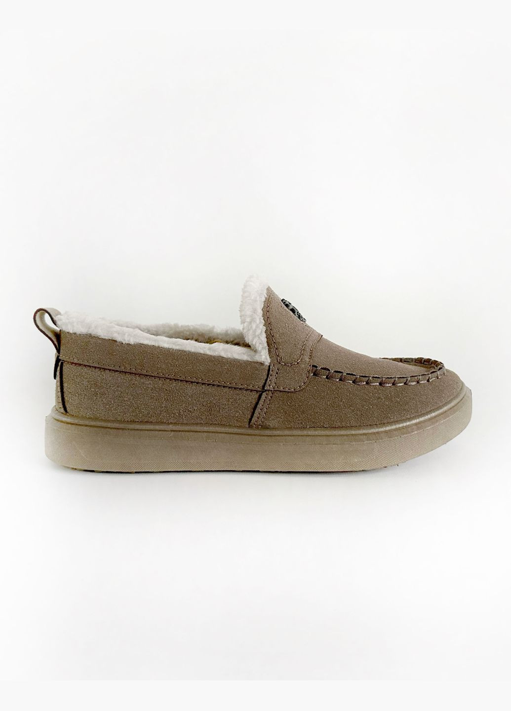 Осенние женские зимние лоферы молис, кофейные Litma из искусственной кожи