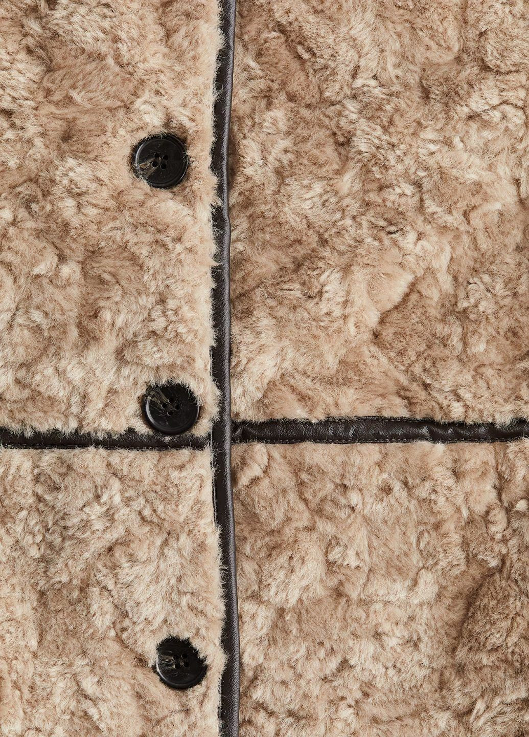 Бежевое зимнее Пальто H&M