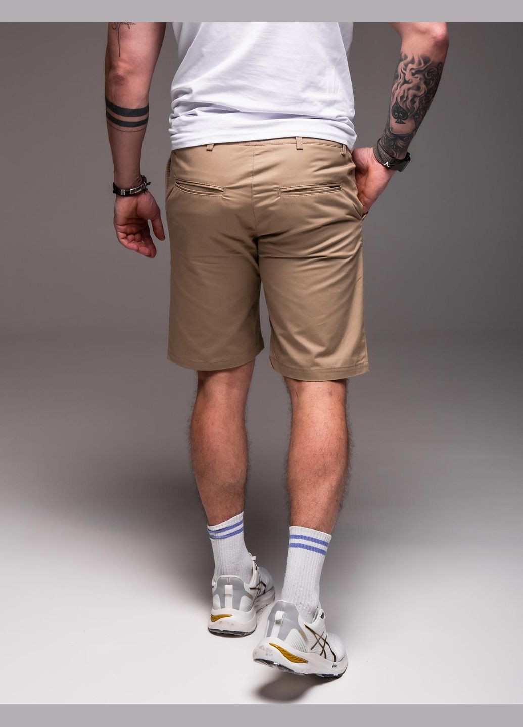Шорти чоловічі бавовна бежеві No Brand (338182313)