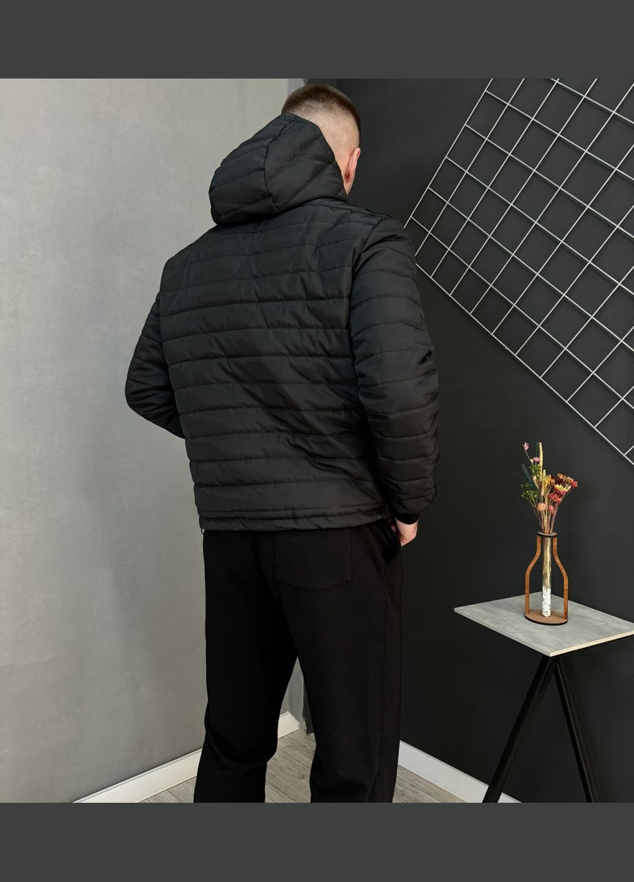 Черная демисезонная демисезонная стеганная куртка Vakko