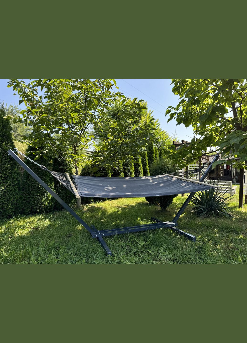 Стойка для гамака + Гамак с планкой WISH двухместный XXL 200х150 WCG (342121125)