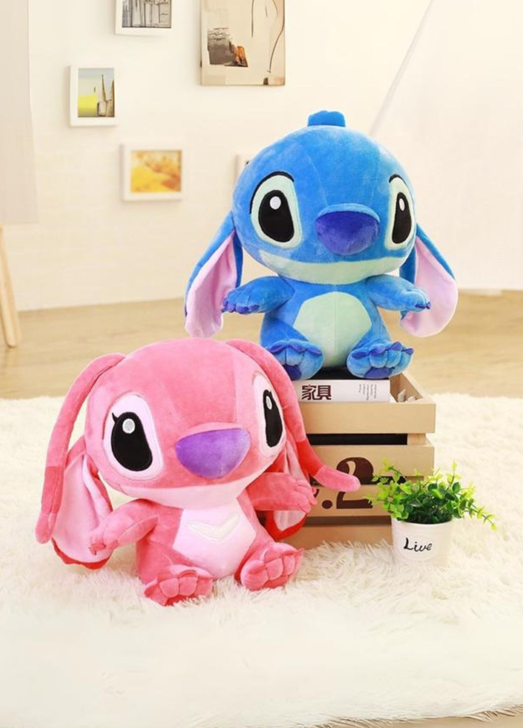 Плюшевая игрушка обнимашка Стич Энжел 35см Stich Синий Лило и Стич Disney Little Joys (304546060)