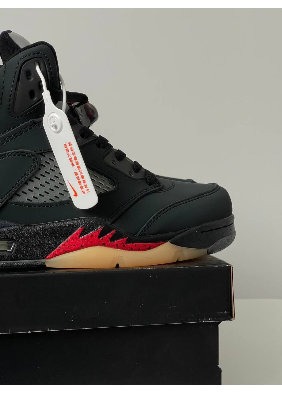 Кросівки жіночі і чоловічі Nike Air Jordan 5 Retro Off Noir Gore-Tex | Найк Джордан 5 Ретро чорні No Brand чорні демісезони (361784334)