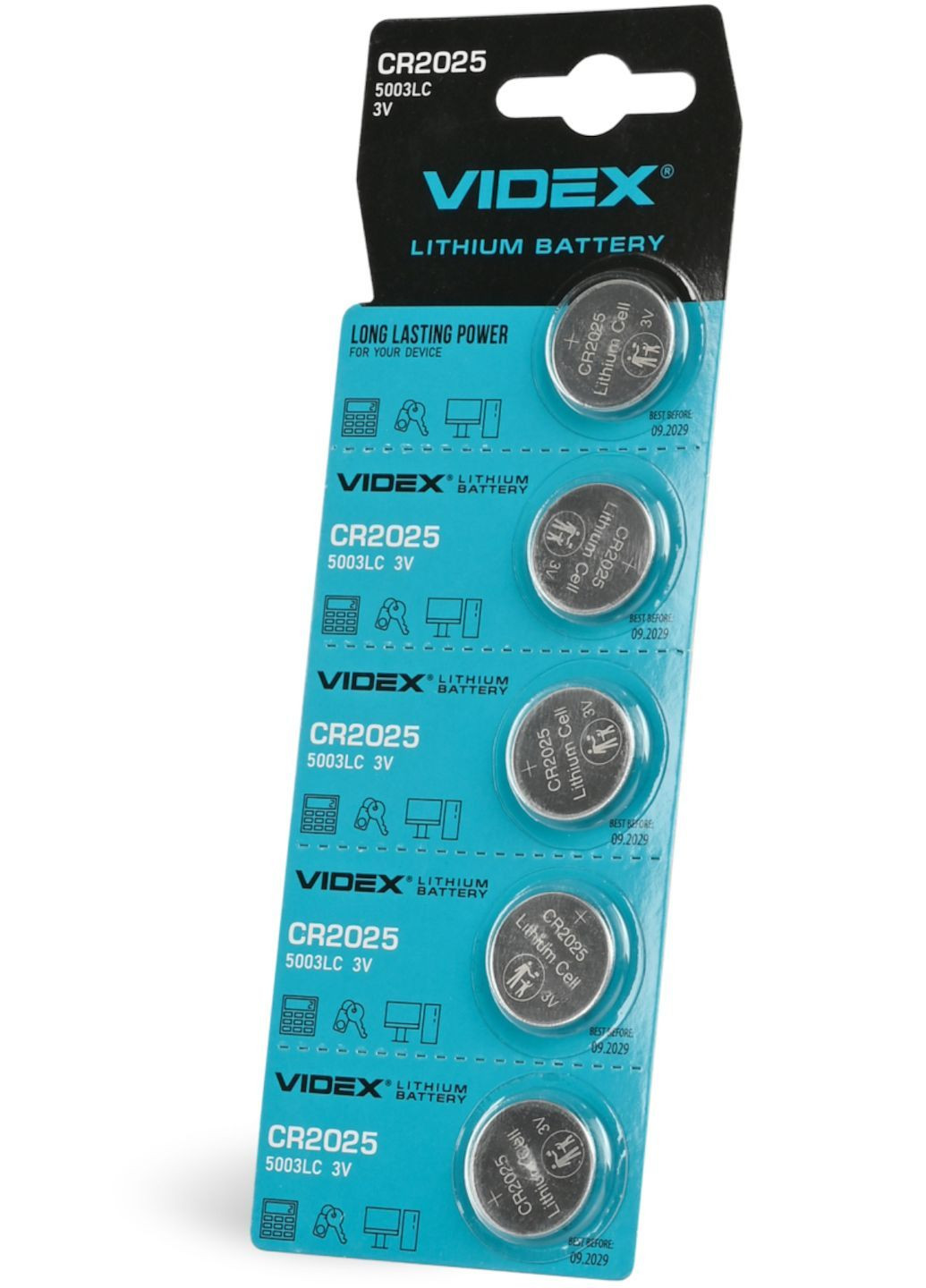 Батарейка "таблетка" CR 2025 160 mAh 3V (5 шт.) Videx Lithium Battery (362532670)