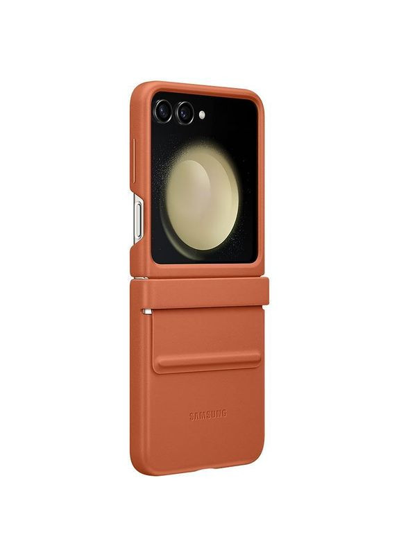 Шкіряний чохол Leather Case для Samsung Galaxy Z Flip5 Brown No Brand (359476560)