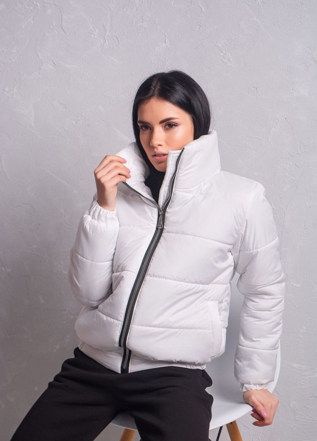 Біла демісезонна куртка к-008 біла SoulKiss k-008