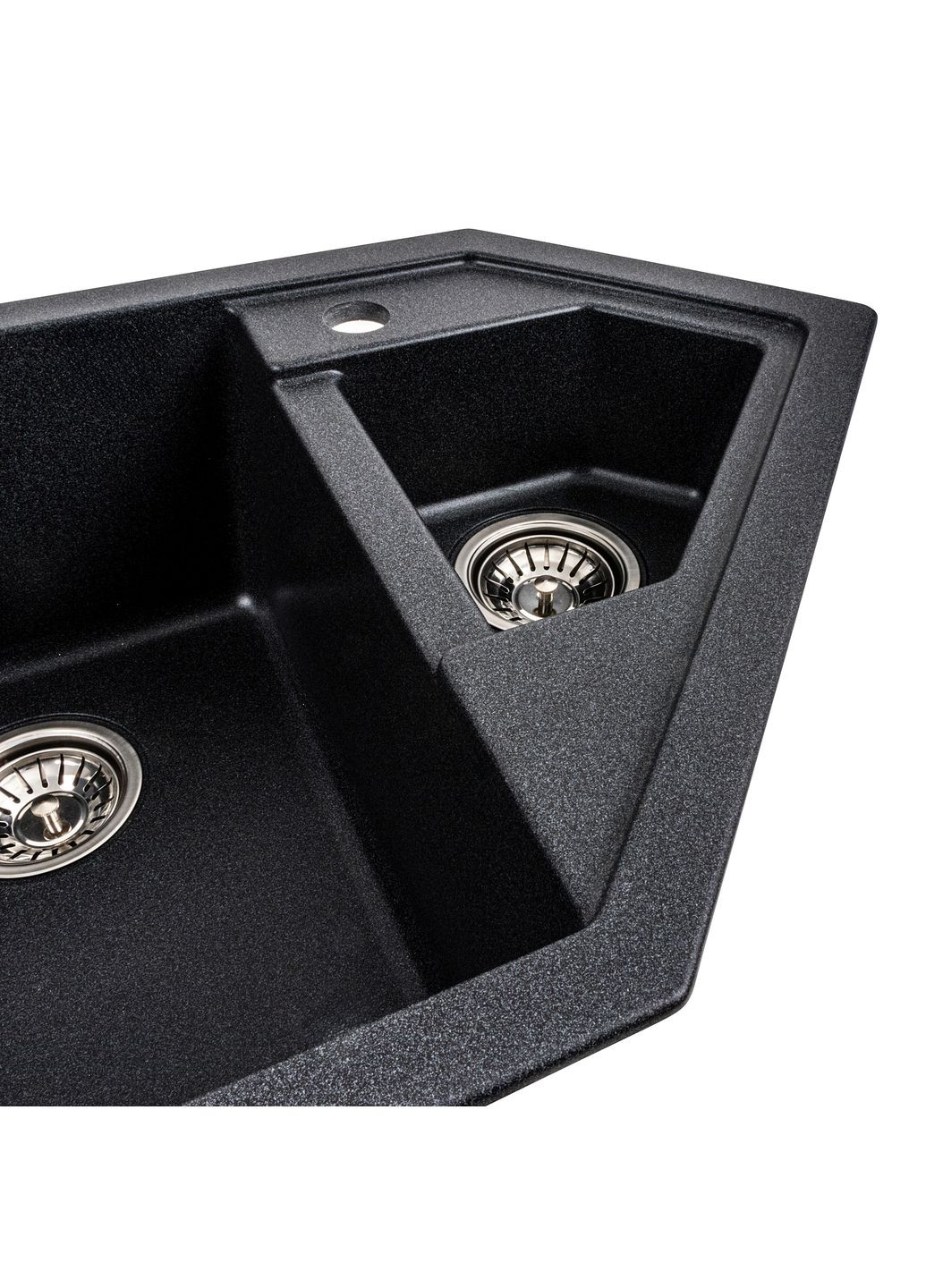 Гранітна мийка для кухні 9950 PANDORA матовий Карбон Platinum (277697109)
