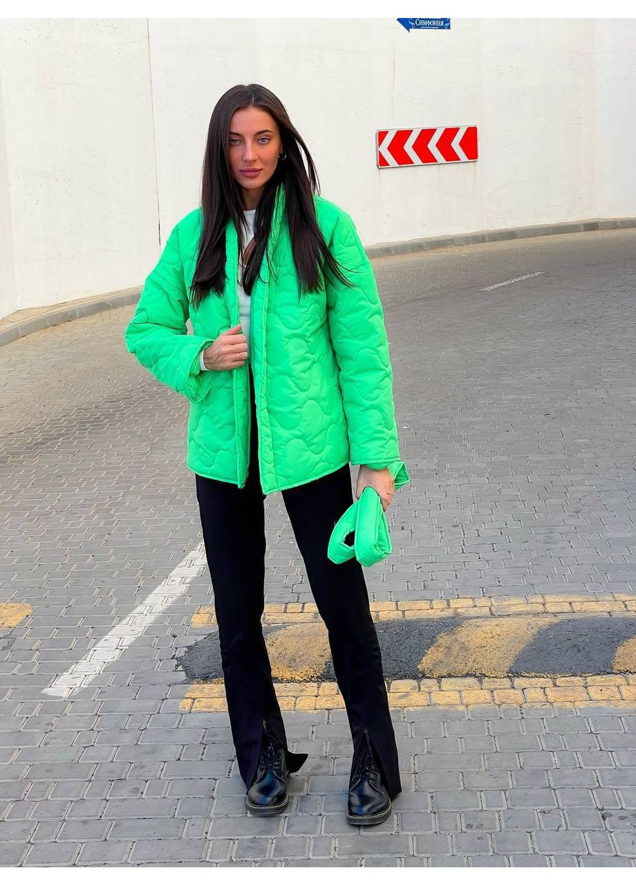 Салатова зимня ✔️куртка (осінь/весна) DK/DL Мода без кордонів