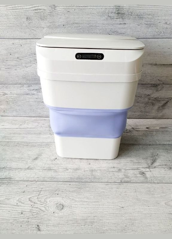 Відро для сміття сенсорне складане з кришкою 8 л сміттєвий кошик силіконовий датчиком для кухні No Brand (348118939)