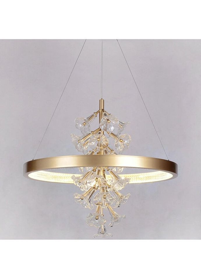 Люстра світлодіодна підвісна LED світильник для квартири на стелю ледве 26646 Золото 65-200х80х80 см. Sunnysky (324395890)