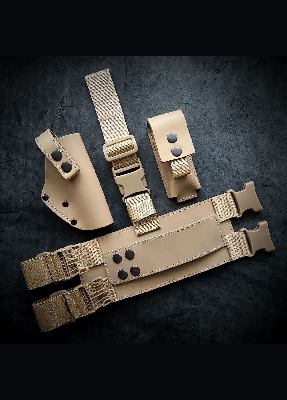 Кобура на стегно під ТТ| койот| шкіряна No Brand (339621507)