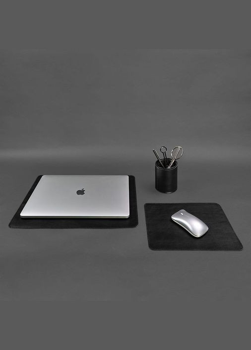 Настольный набор из натуральной кожи 1.0 в черный краст (A-027785) BlankNote (330144358)