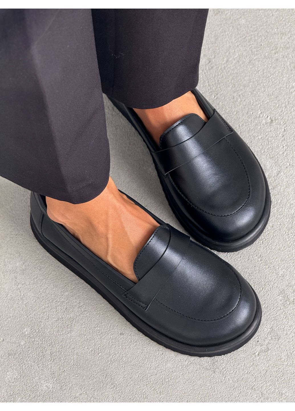 Жіночі анатомічні лофери kerstin | чорні (358204559)