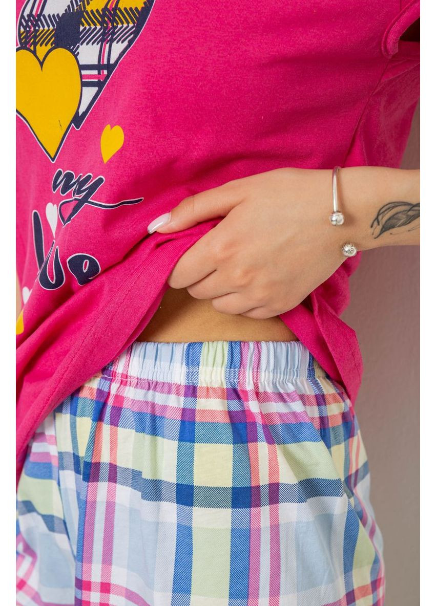 Малинова всесезон піжама жіноча з принтом,, 243r3250 Ager