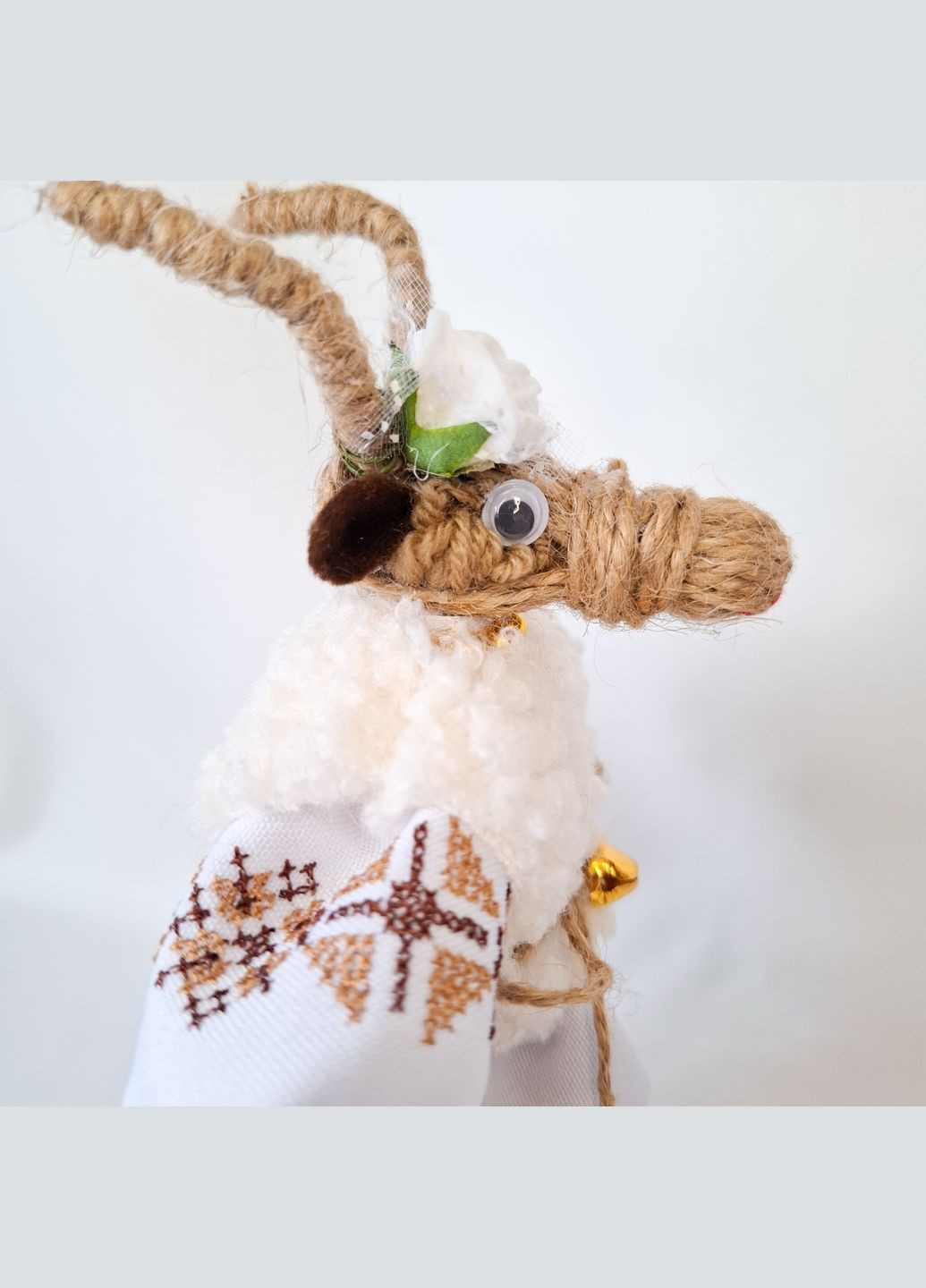 Коза Українська декоративна лялька в стилі мотанка сімейний оберіг No Brand 20 см (316712677)