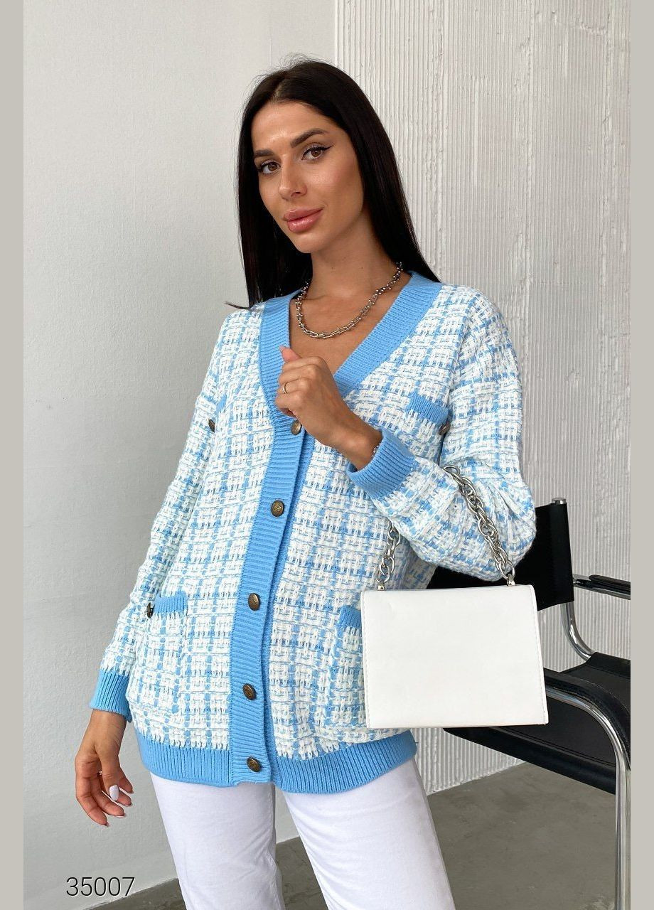 Голубой демисезонный кардиган Liton