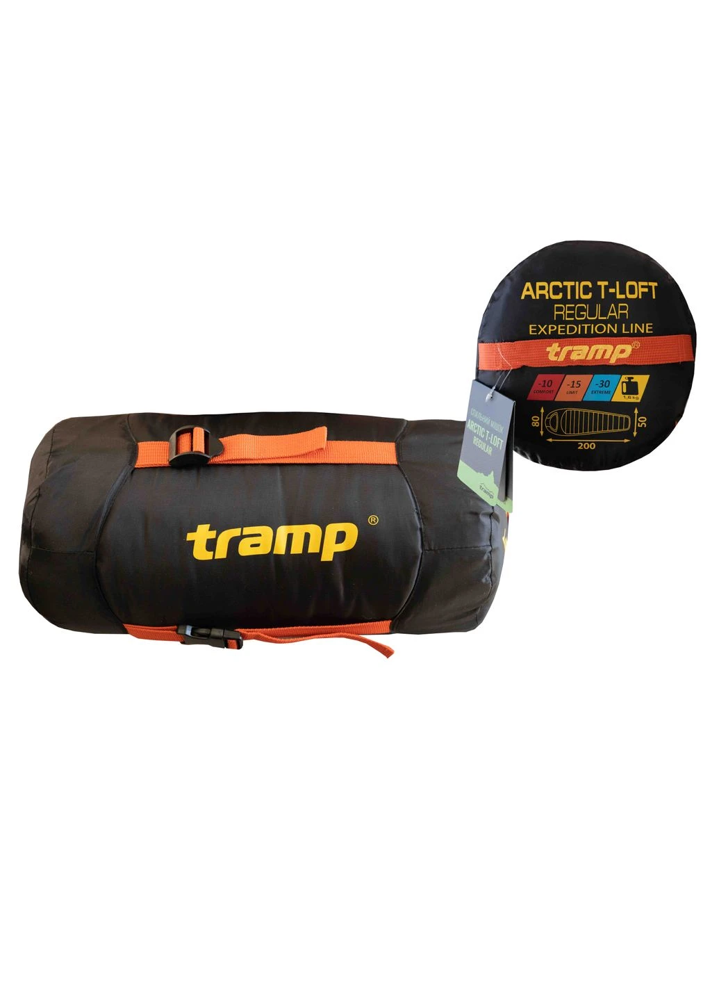 Спальний мішок Arctic Regular кокон правий orange/grey 200/80-50 UTRS-048R Tramp (390697780)