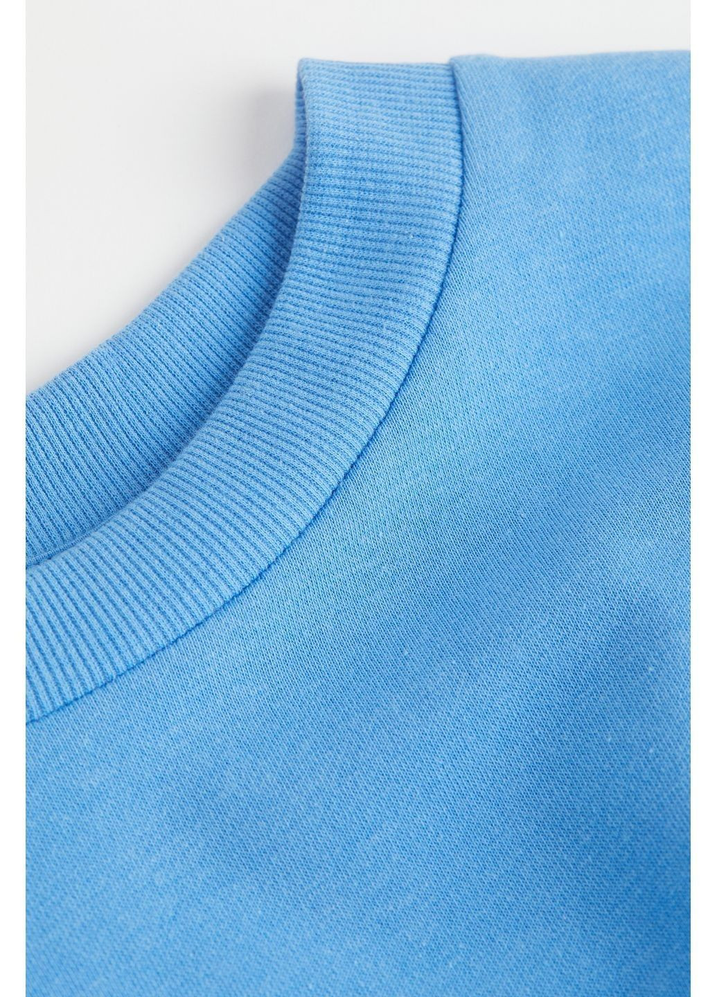 Темно-голубой свитшот H&M однотонный (368766258)