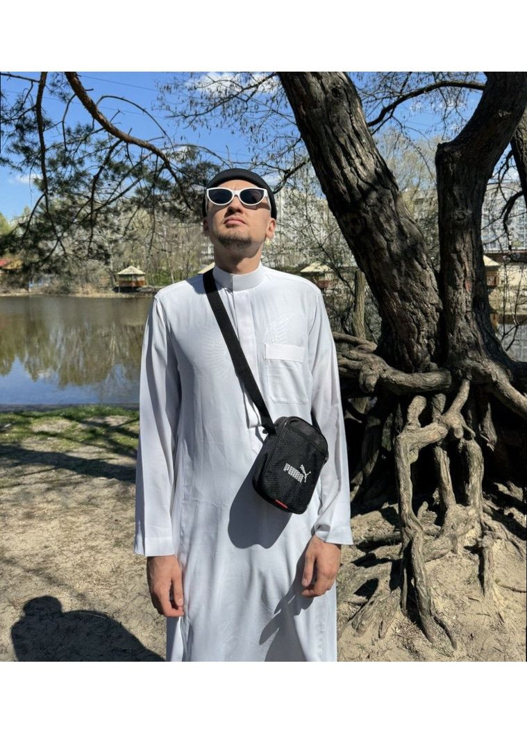 Практичная городская барсетка с молнией и ремнём на плечо No Brand (365762108)