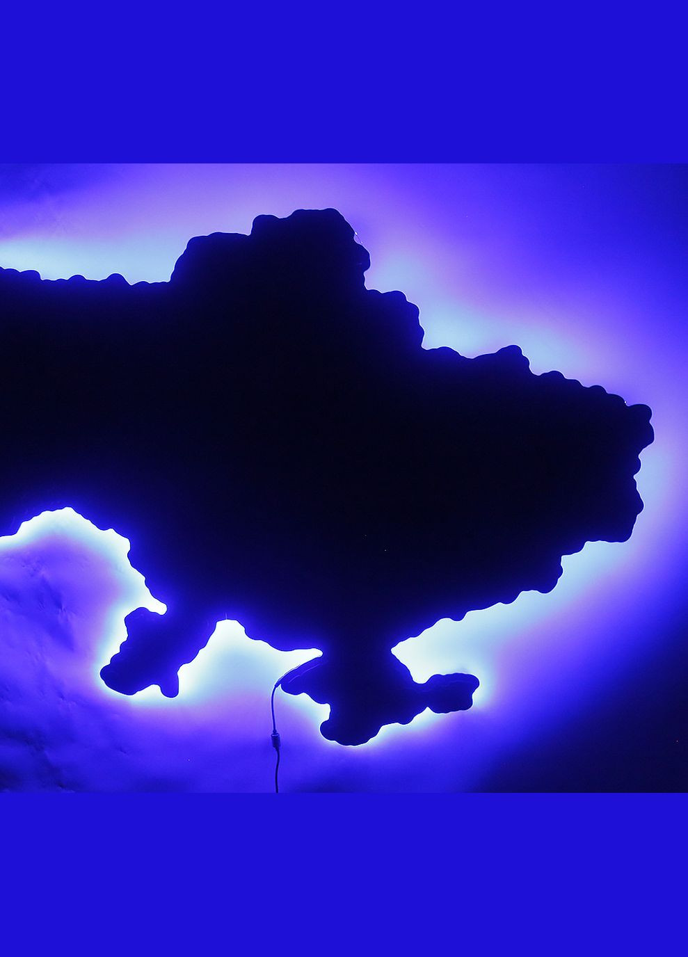 Карта України настінна велика 3D об'ємна з синьою підсвіткою (220В) в коробці 143*100 см (17СС) Гранд Презент (279382153)