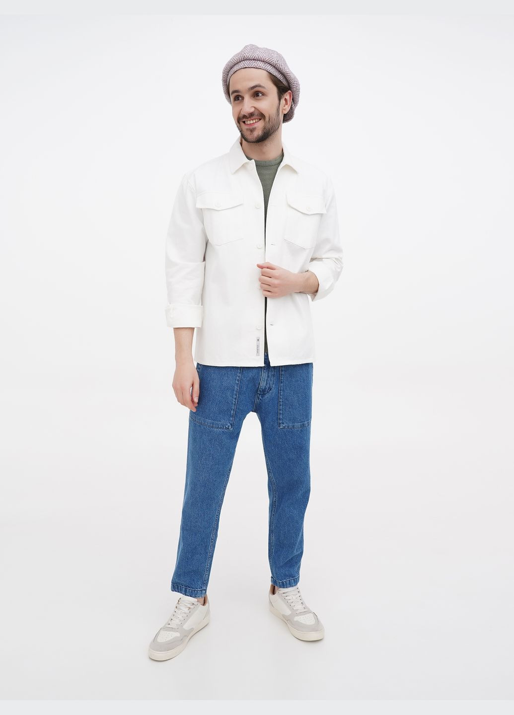 Кепка чоловіча восьмиклинка бежева вовняна VECONS Восьмиклинка — додає об'єму та стильності (318530140)