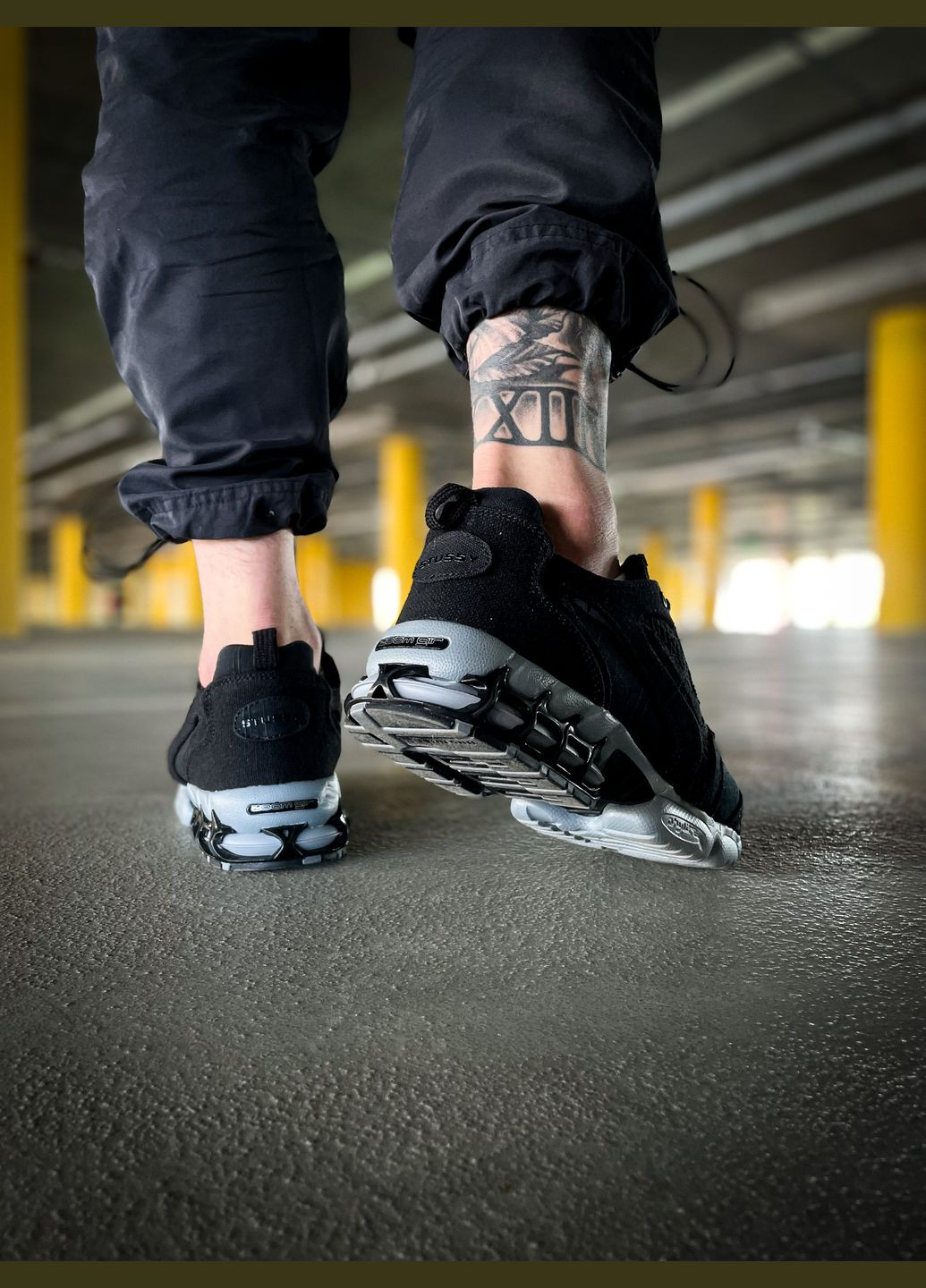 Кросівки жіночі і чоловічі Nike Air Zoom x Stussy Spiridon Cage 2 black gray | Найк Аір Зум чорні сірі No Brand чорні всесезони (313102872)