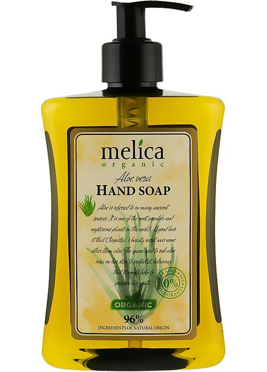 Жидкое мыло с экстрактом алоэ Aloe Vera Liquid Soap 500ml (206715-24783) Melica Organic (368667423)