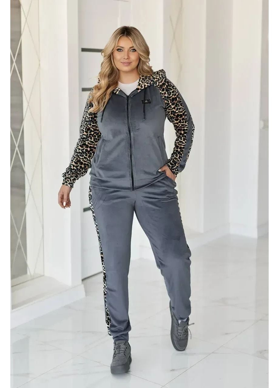 Жіночий велюровий костюм двійка No Brand (365858486)