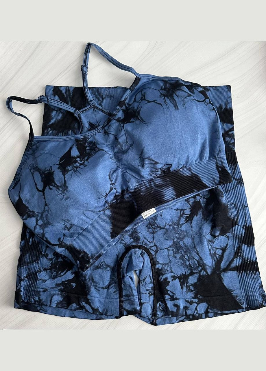 Костюм для фитнеса (спортивный комплект) тай-дай, шорты + топ No Brand (322068893)