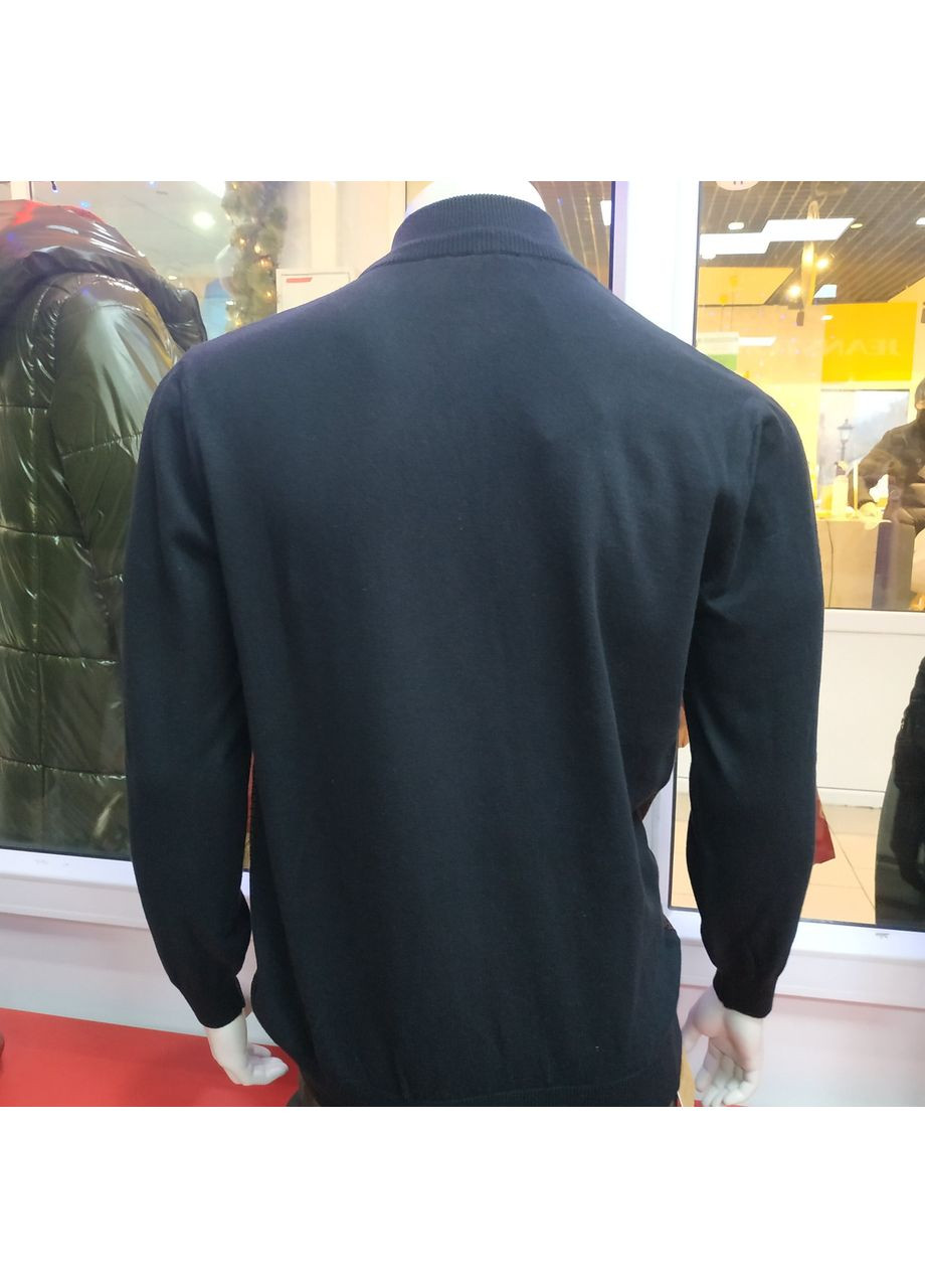 Коричневый демисезонный свитер мужской джемпер с молнией под горло No Brand