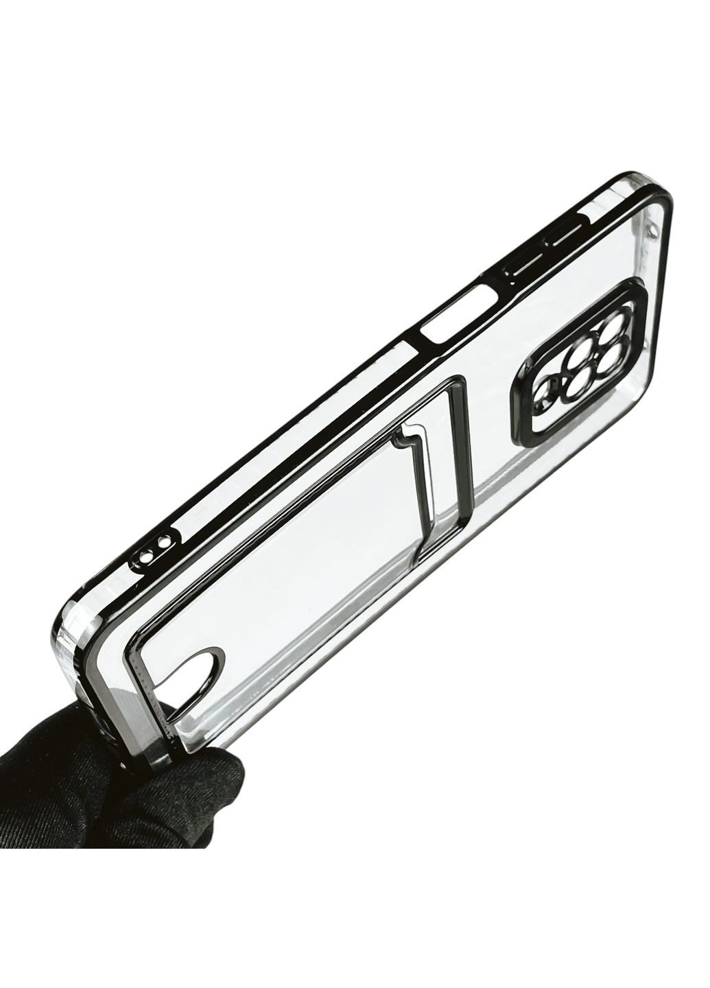 Чохол для Redmi Note 9 Pro із чорною окантовкою з кишенькою для карток на сяомі редмі нот 9 про чорний Xiaomi (366022419)