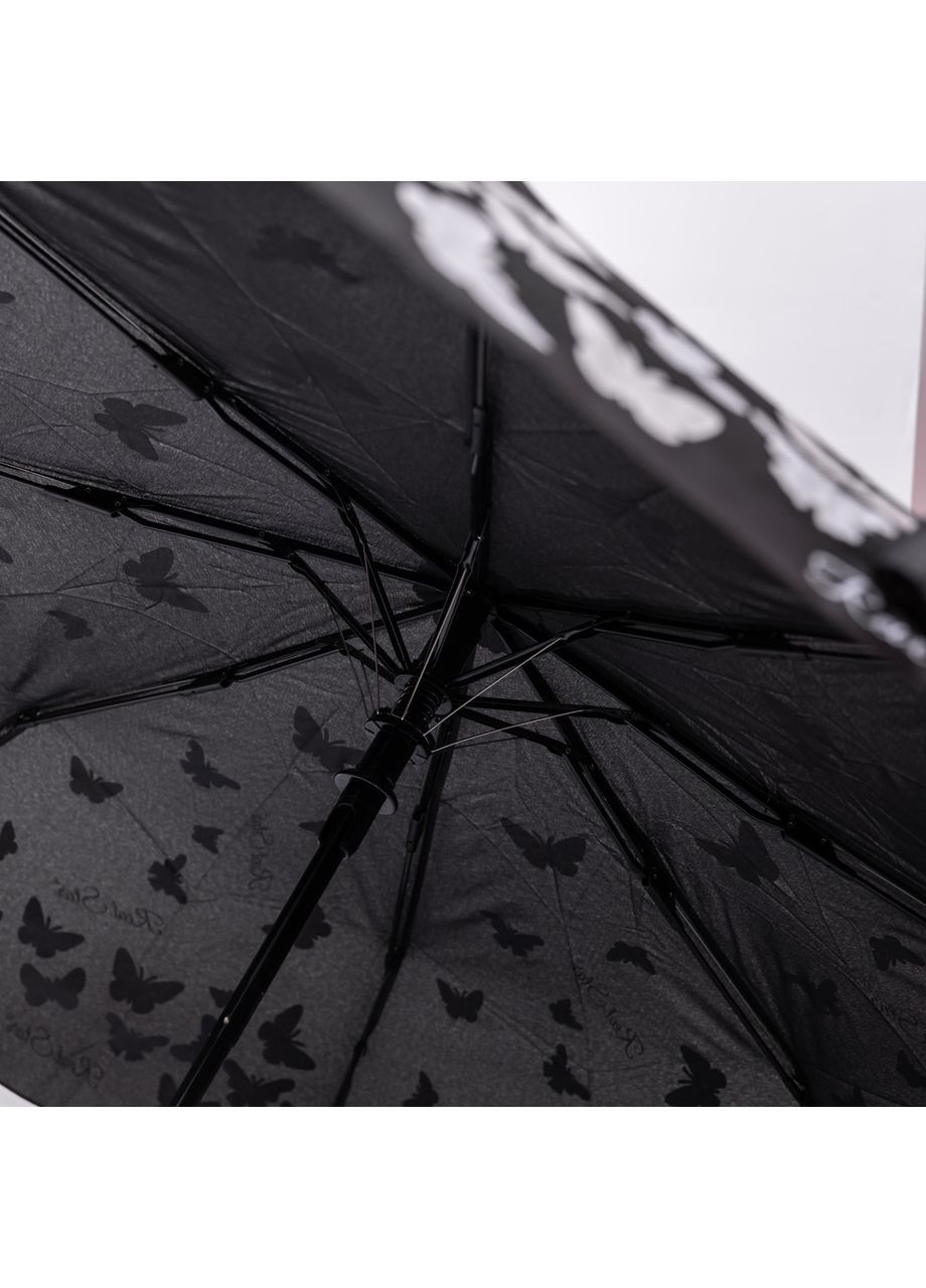 Чорна} парасолька напівавтомат з принтом міцна з поліестеру діаметр 97 см чорна hp-23-2b Yiwu (369673495)