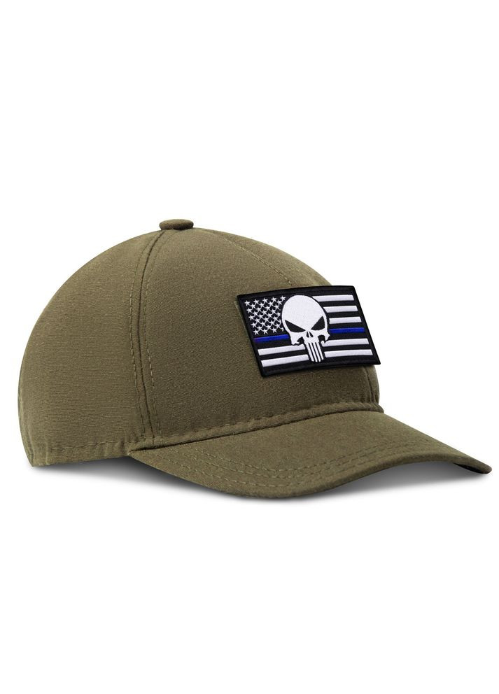 Набор шевронов 2 шт. с липучкой Череп Карателя Флаг США синяя полоска, полицейский 5х8 см, патч нашивка IDEIA (300229032)