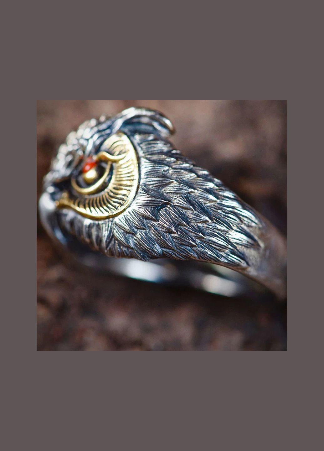 Модное кольцо в виде Совы с красными глазами, кольцо мудрости, размер регулируемый Fashion Jewelry (292861974)