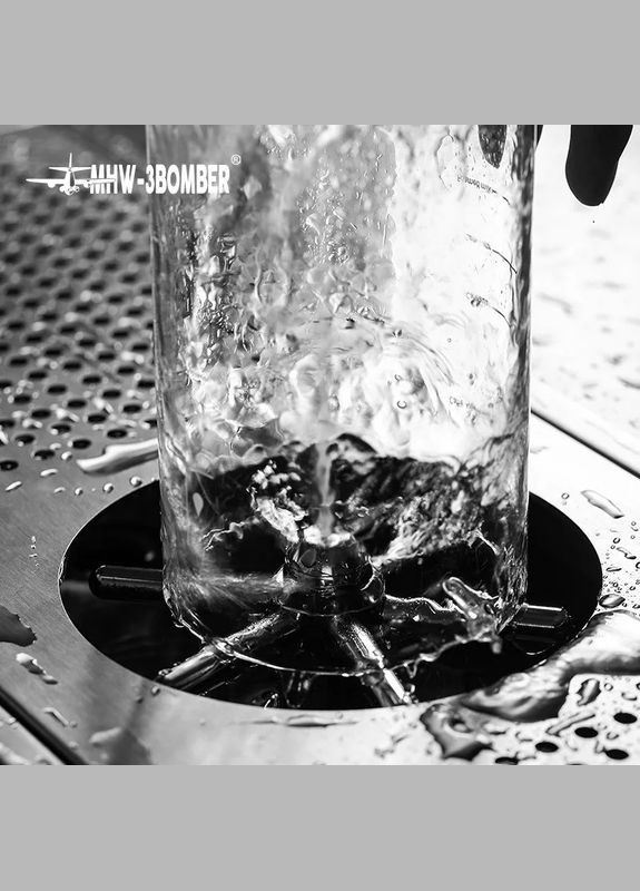 Ринзер барный MHW-3Bomber 19.5 на 59.5 см. Embedded Stainless Steel Cup Rinser врезной (R-CW5425-VS) No Brand (303975643)