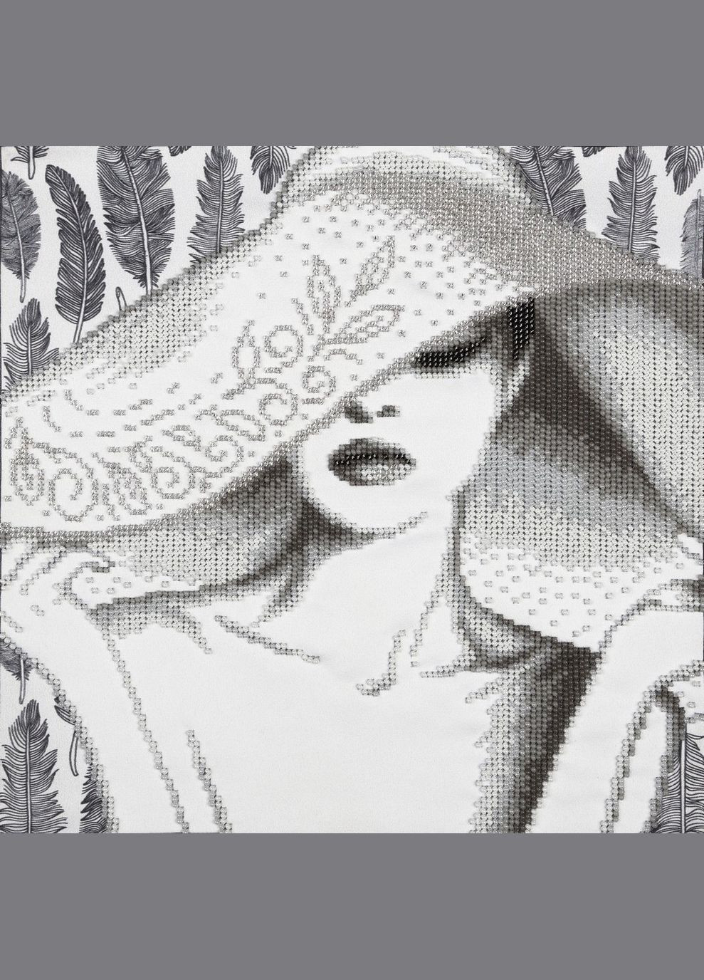 Набір для вишивання бісером Леді красуня дівчина сексуальний капелюх стиль 26х26 см ТН0847 ВДВ (294613973)